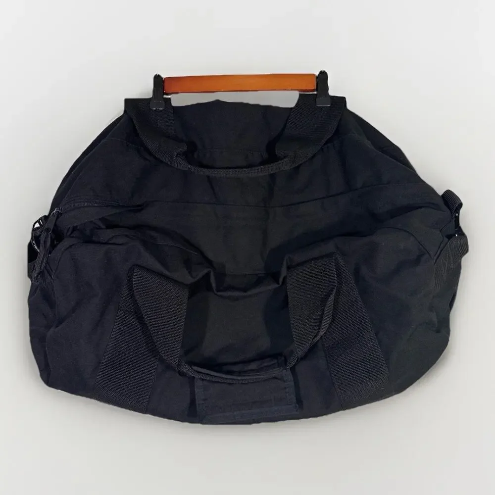 Eddie Bauer Black Heavy Duty Nylon Duffle Large 24